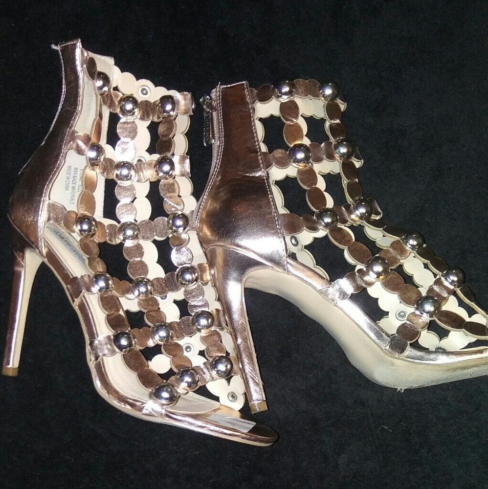 Gold studded heels